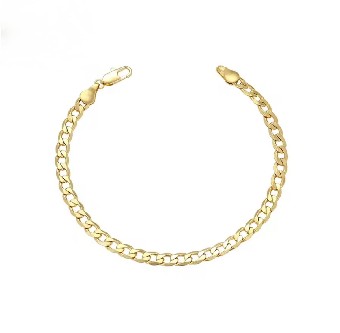 Pozłacana Bransoletka Pancerka Curb Chain 18K Gold Luxury Edition