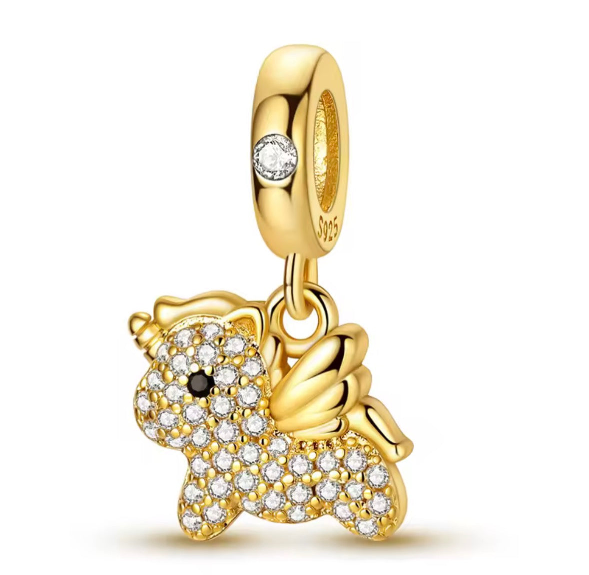 Charms Pozłacany Golden Pegasus Dream
