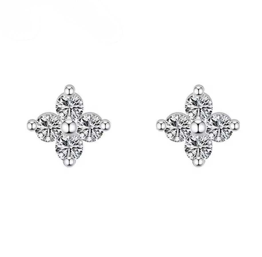 Kolczyki Sztyfty Geometryczne Kwiatuszki Blossom Studs