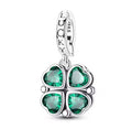 Charms Srebrny Emerald Lucky Clover