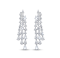Platynowe Kolczyki Wiszące Platinium Diamond Cascade